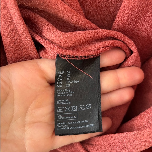 H&M Women XL Terracotta Open Back  Textured Top Casual Chic Fairy Sexy Edgy Date - Picture 5 of 6